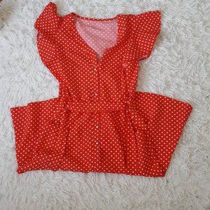 Womens Red Polka Dot Dress